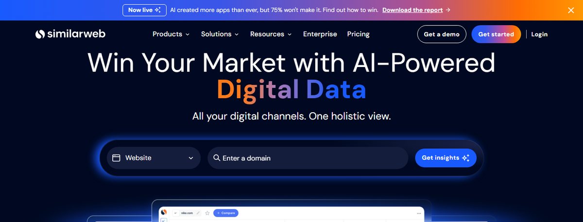 SimilarWeb官网首页截图