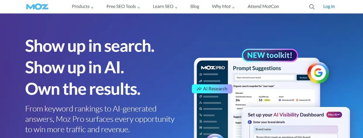 MOZ官网首页截图
