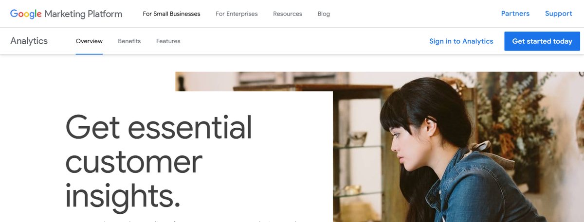 Google Analytics官网首页截图