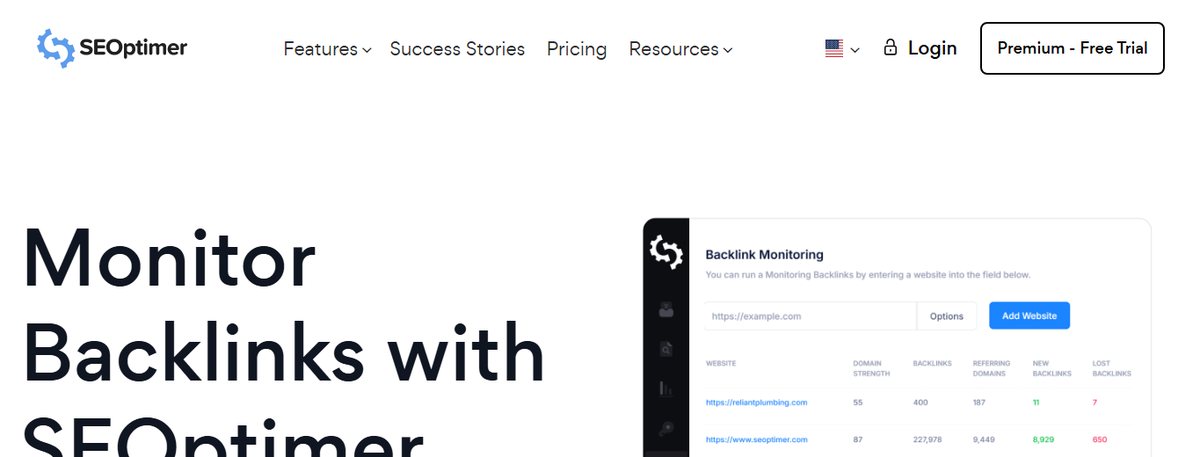 Monitor Backlinks官网首页截图