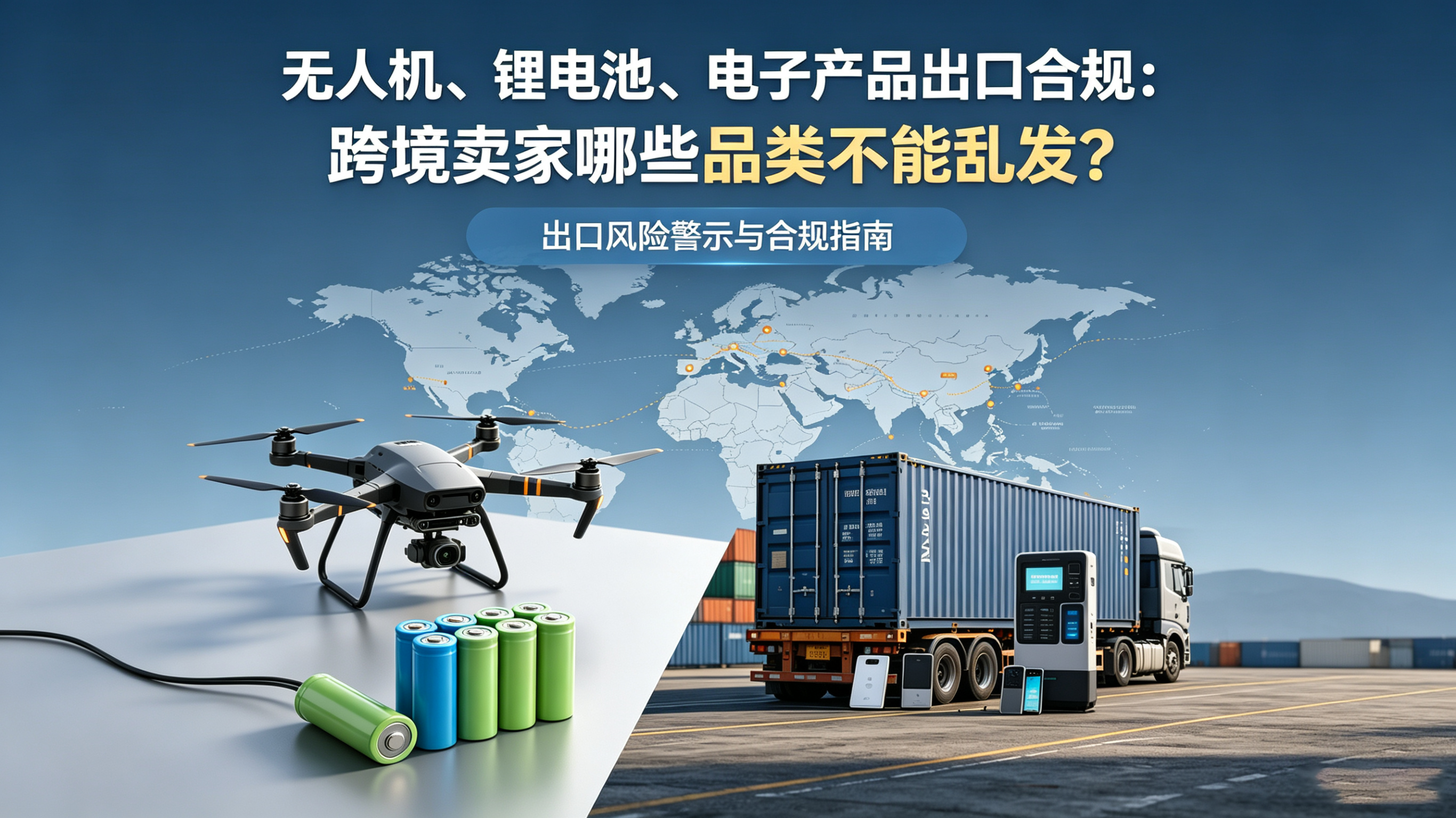 无人机、锂电池、电子产品出口合规：跨境卖家哪些品类不能乱发？