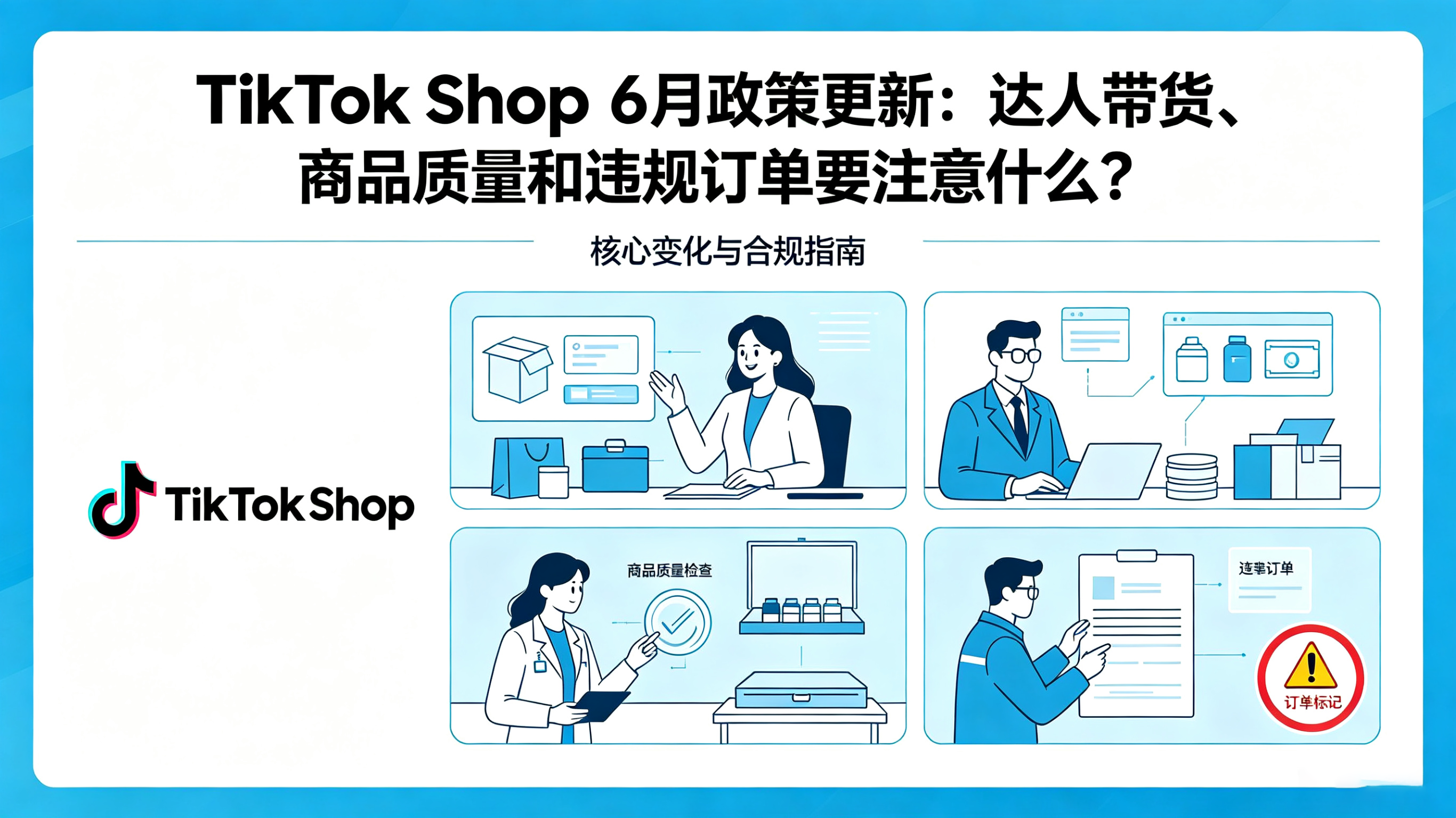 TikTok Shop 6月政策更新：达人带货、商品质量和违规订单要注意什么？
