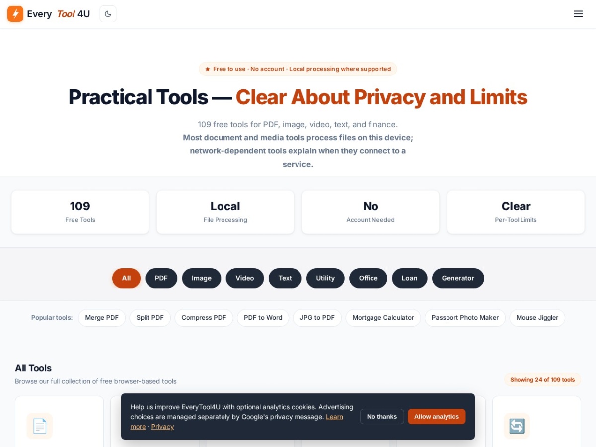 EveryTool4U 图片压缩网站截图